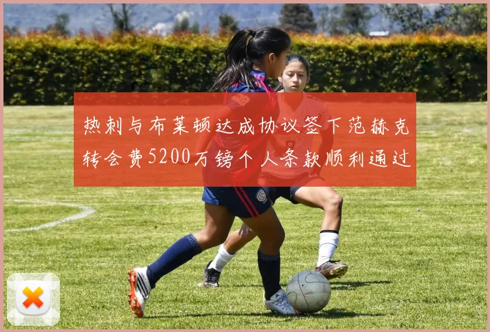 热刺与布莱顿达成协议签下范赫克转会费5200万镑个人条款顺利通过